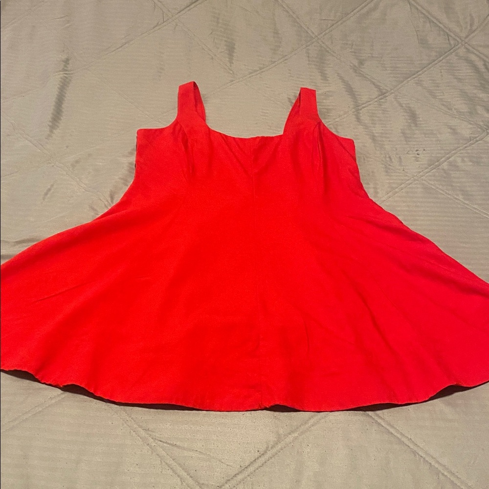 GAP Vibrant Red Women's Mini Flare Dress size Large Petite